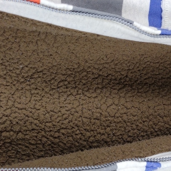 Children's Place Oatmeal Multicolored Striped Hooded Long Sleeve Zip Up Jacket - Picture 9 of 12